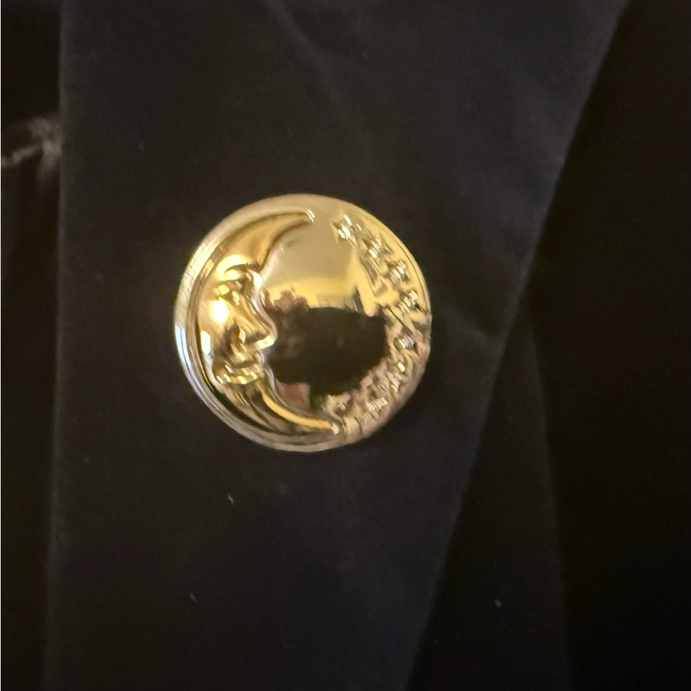 Silver tone and Gold tone Liz Claiborne Moon and Stars Brooch